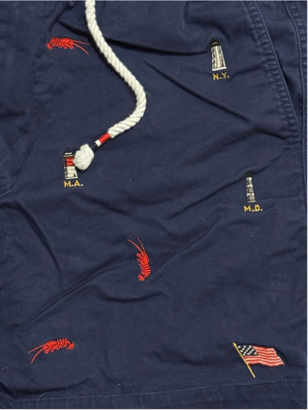 Polo Ralph Lauren Mens Traveler Classic Fit 6” Newport Lobster Flag Shorts XL - Picture 9 of 9